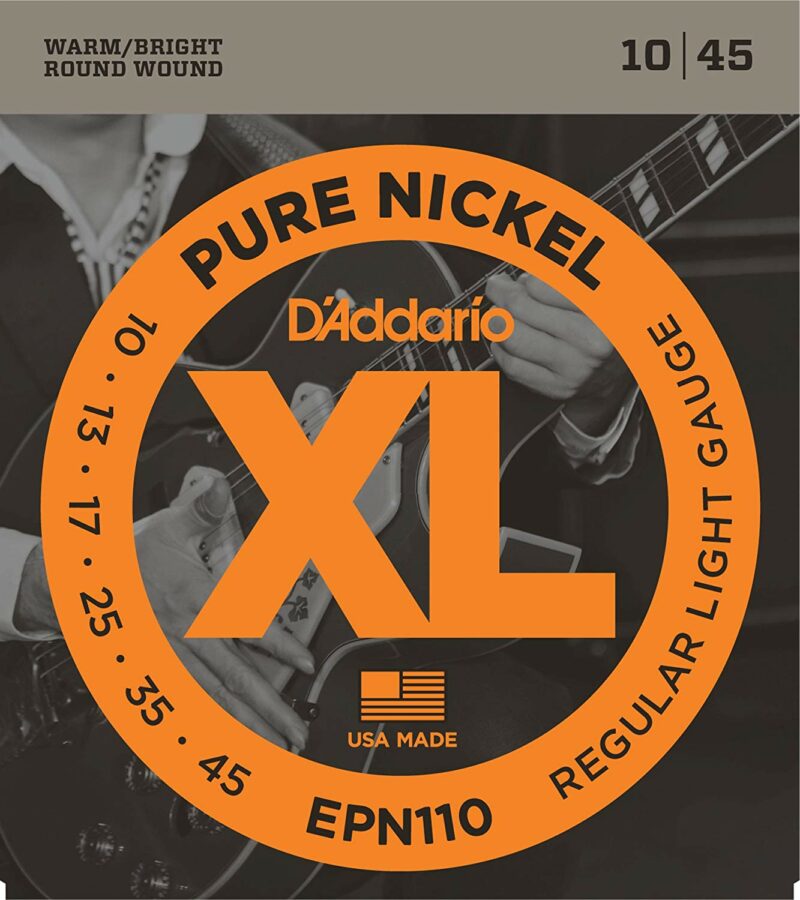 CUERDAS D´ADDARIO PURE NICKEL EPN110 10-45