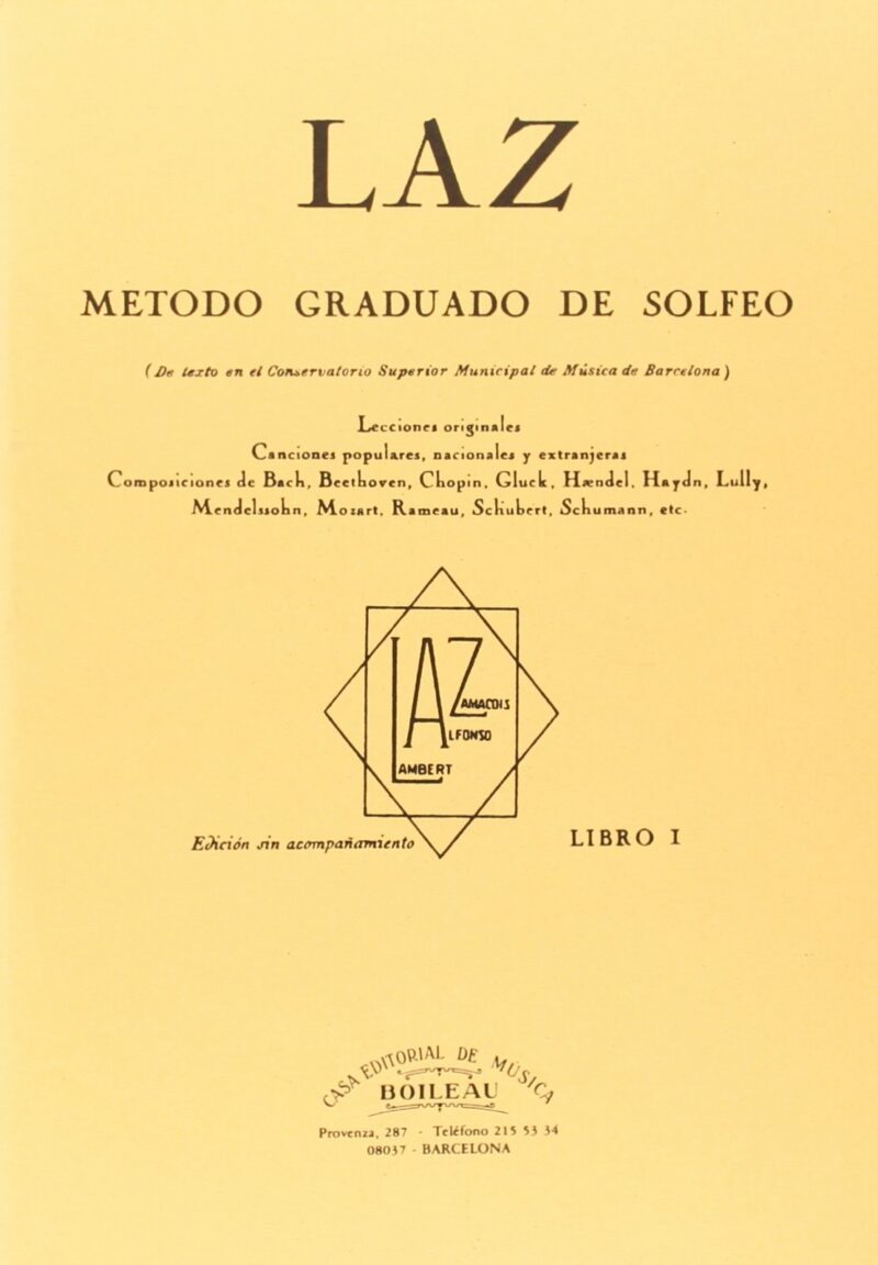 MÉTODO GRADUADO DE SOLFEO LAZ I BOILEAU