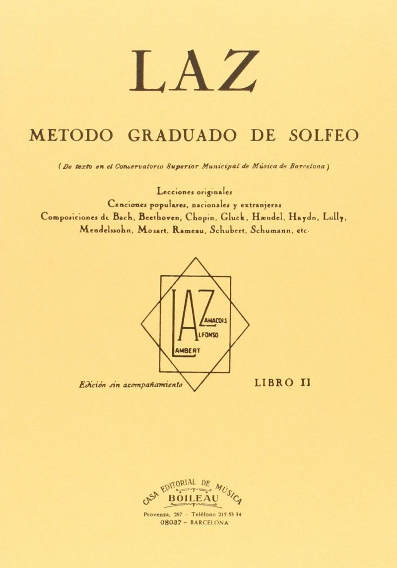 MÉTODO GRADUADO DE SOLFEO LAZ II BOILEAU