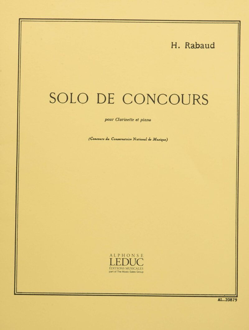 SOLO CONCURSO RABAUD OP.10 CLARINETE ALPHONSE LEDUC