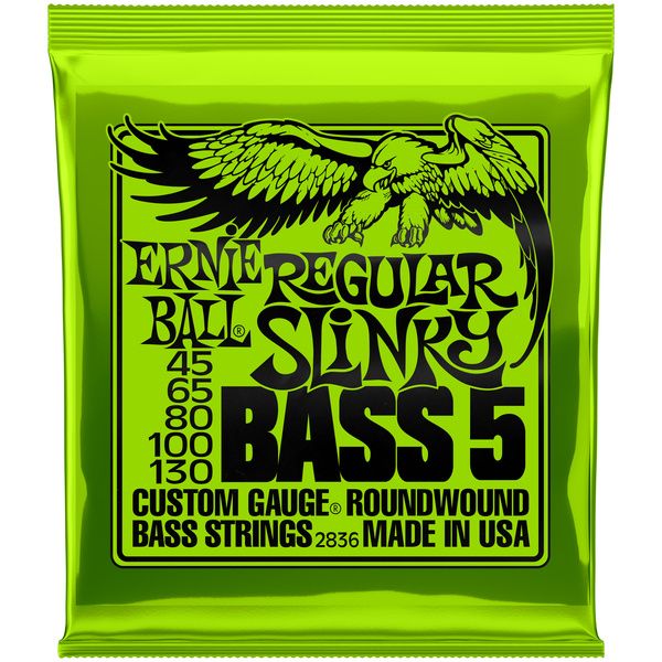 CUERDAS BAJO JUEGO 5 CUERDAS ERNIE BALL 45-130 EB2836